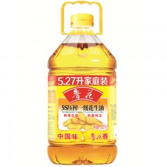 鲁花5S压榨一级花生油5.27L 物理压榨 家用桶装 食用油 健康粮油 春节团购礼品