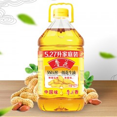 鲁花5S压榨一级花生油5.27L 物理压榨 家用桶装 食用油 健康粮油 春节团购礼品